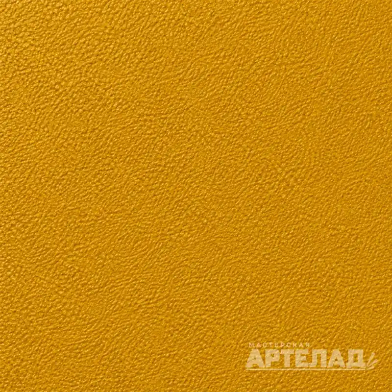 Образец порошковой краски муар RAL 1005 — Медово-желтый, с водяным знаком АРТЕЛАД