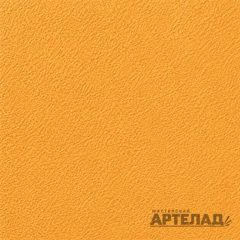 Образец порошковой краски муар RAL 1017 — Шафраново-желтый, с водяным знаком АРТЕЛАД