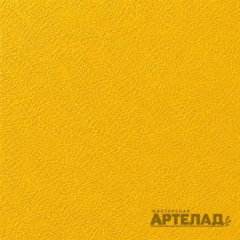Образец порошковой краски муар RAL 1023 — Транспортный желтый, с водяным знаком АРТЕЛАД