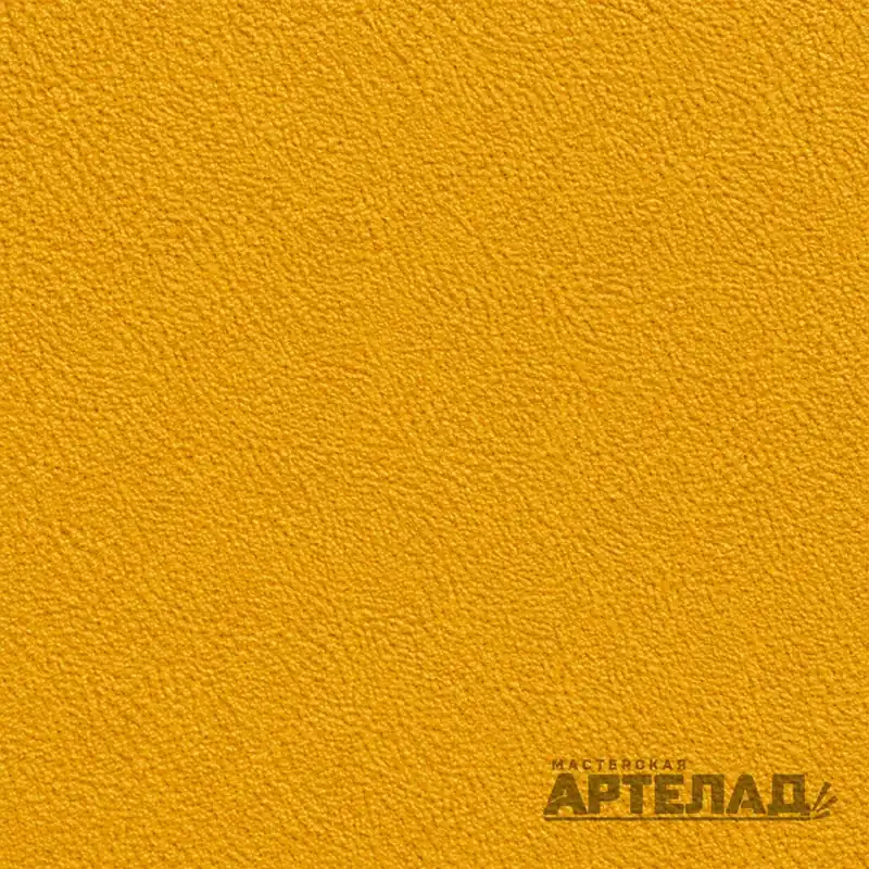 Образец порошковой краски муар RAL 1032 — Жёлтый ракитник, с водяным знаком АРТЕЛАД