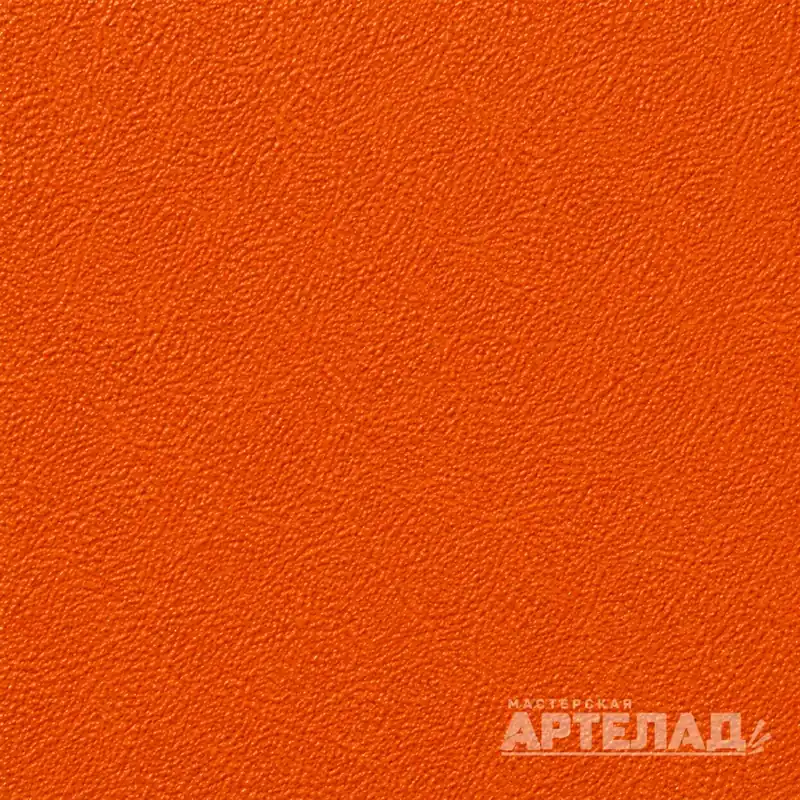 Образец порошковой краски муар RAL 2009 — Транспортный оранжевый, с водяным знаком АРТЕЛАД