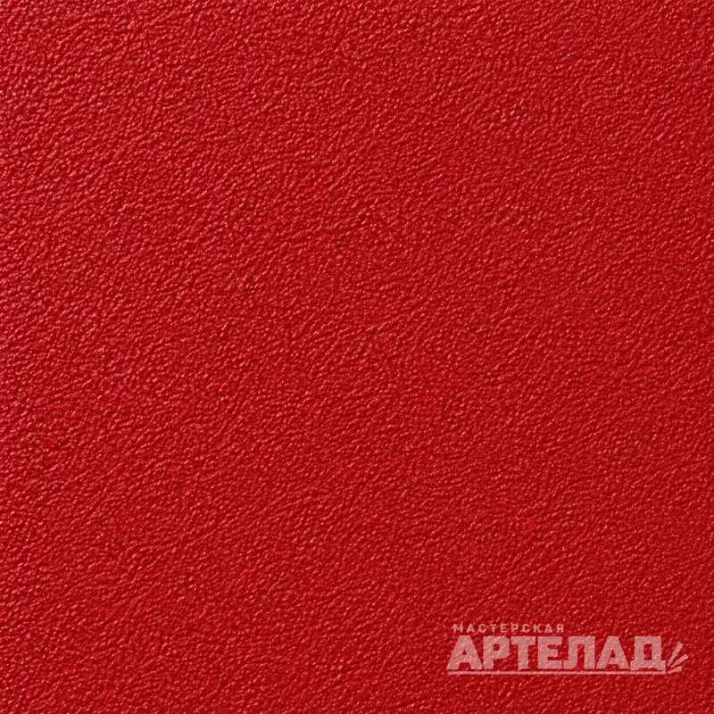 Образец порошковой краски муар RAL 3001 — Сигнальный красный, с водяным знаком АРТЕЛАД