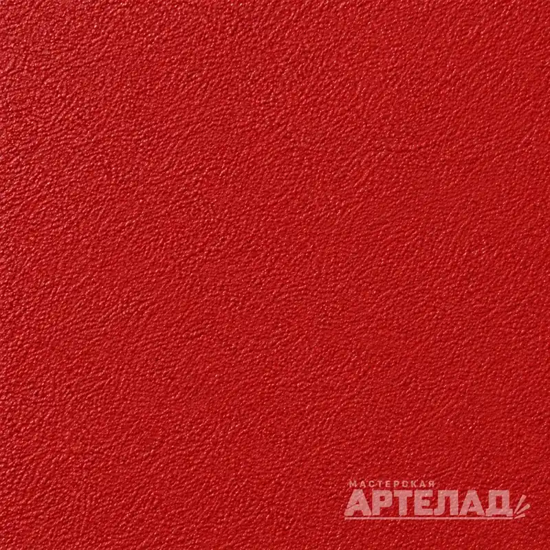 Образец порошковой краски муар RAL 3002 — Карминно-красный, с водяным знаком АРТЕЛАД