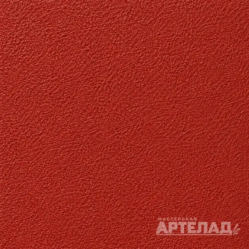 Образец порошковой краски муар RAL 3013 — Томатно-красный, с водяным знаком АРТЕЛАД