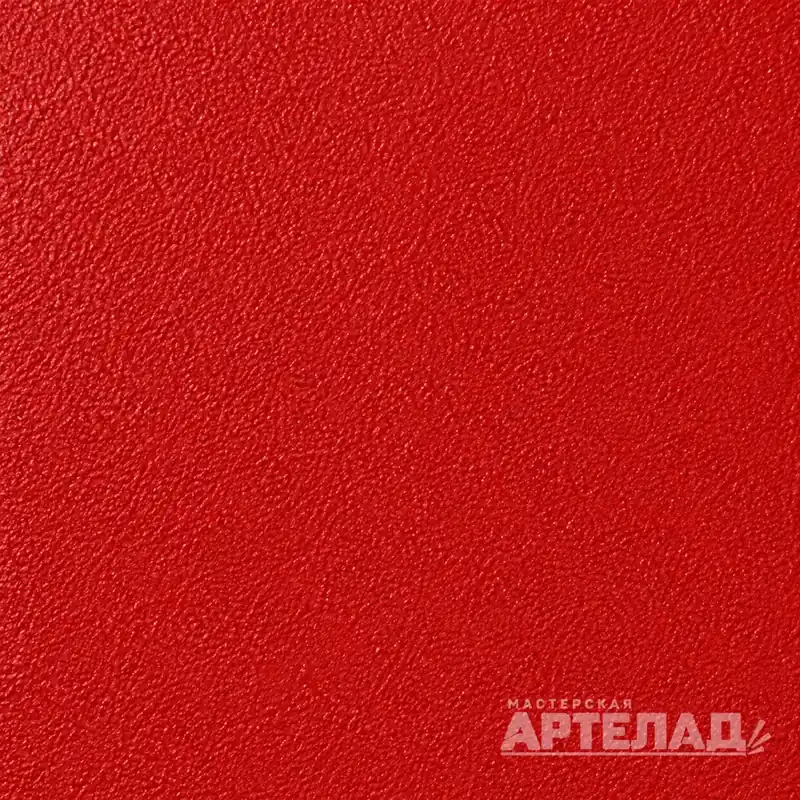 Образец порошковой краски муар RAL 3020 — Транспортный красный, с водяным знаком АРТЕЛАД