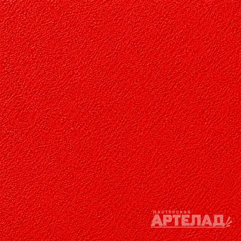 Образец порошковой краски муар RAL 3024 — Люминесцентный красный, с водяным знаком АРТЕЛАД