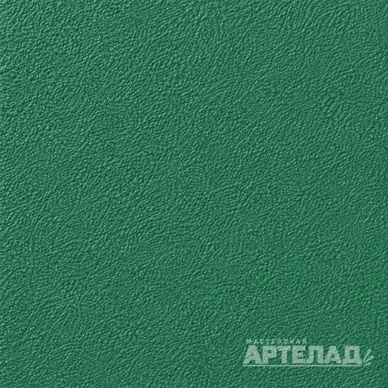 Образец порошковой краски муар RAL 6000 — Патиново-зеленый, с водяным знаком АРТЕЛАД