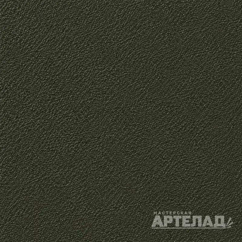 Образец порошковой краски муар RAL 6008 — Коричнево-зеленый, с водяным знаком АРТЕЛАД