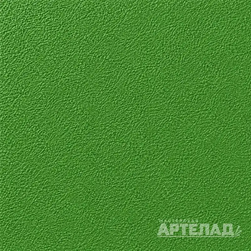 Образец порошковой краски муар RAL 6017 — Майский зеленый, с водяным знаком АРТЕЛАД