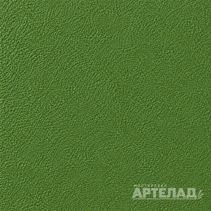 Образец порошковой краски муар RAL 6025 — Папоротниковый зеленый, с водяным знаком АРТЕЛАД