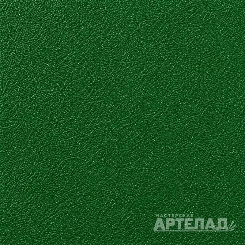 Образец порошковой краски муар RAL 6035 — Перламутрово-зеленый, с водяным знаком АРТЕЛАД