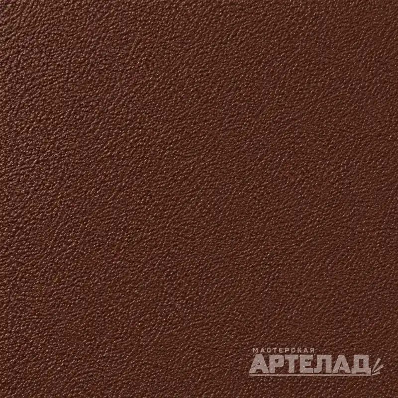 Образец порошковой краски муар RAL 8016 — Махагон коричневый, с водяным знаком АРТЕЛАД